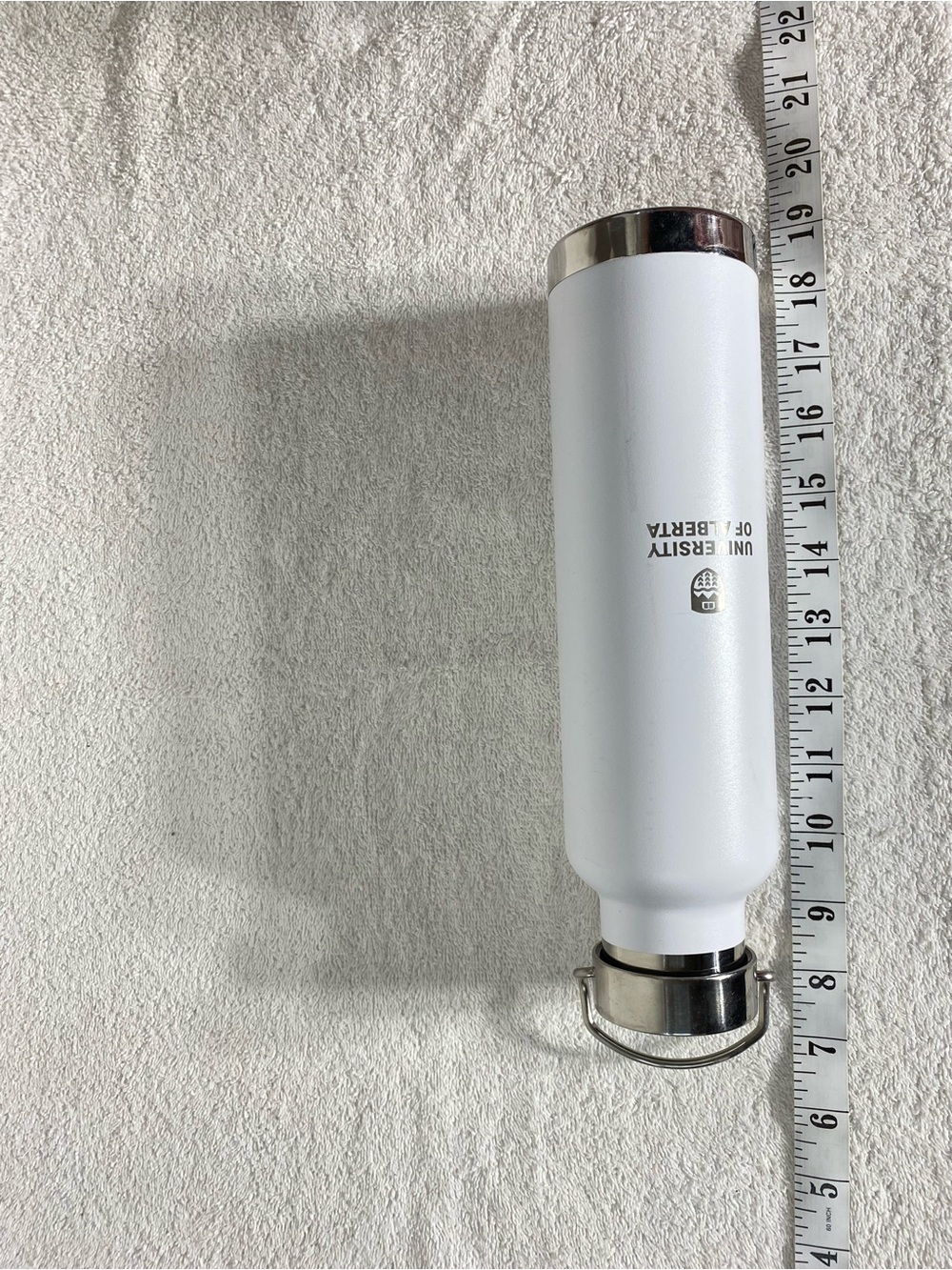 University of Alberta White Stainless Steel Water Bottle Hydroflask - Picture 14 of 14